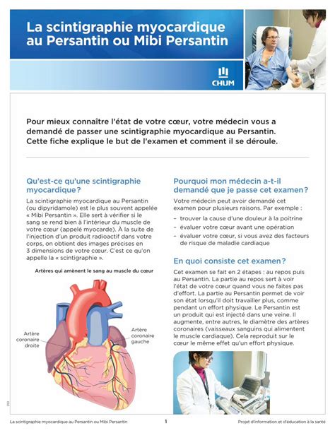 Perfusion myocardique au persantin et au repos 